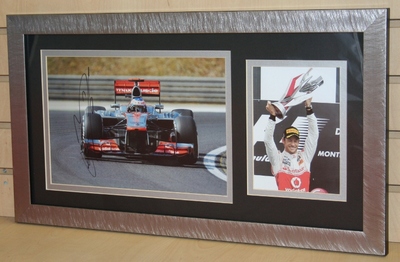 Jenson Button signed 12 x 8 pic