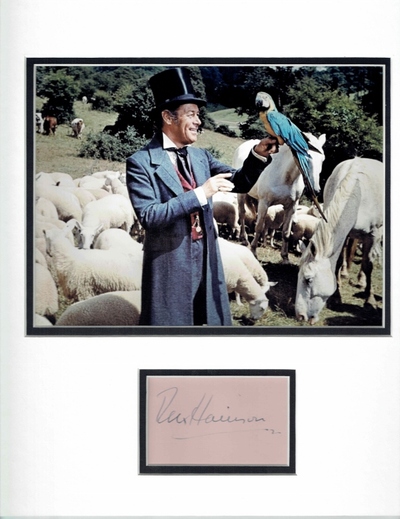 Rex Harrison autograph page