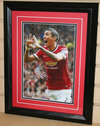 Angel Di Maria signed 12 x 8