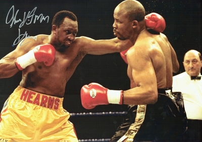 Hitman Hearns signed photo