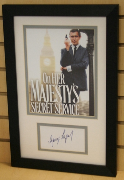 George Lazenby signed display