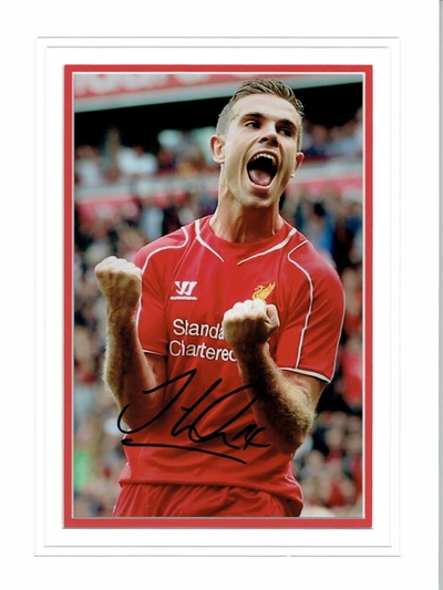 Jordan Henderson signed picture