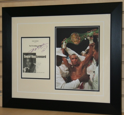 Sugar Ray Leonard autograph