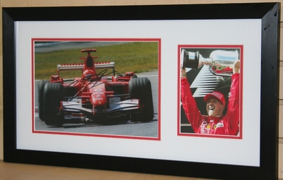 Michael Schumacher signed 12 x 8