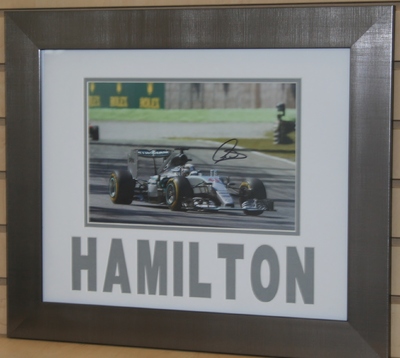 Lewis Hamilton signed 12x8 photo