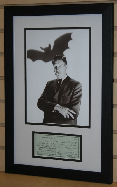 Vincent Price signed cheque