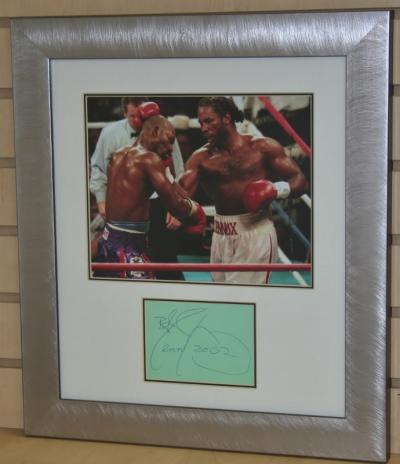 Lennox Lewis signed display