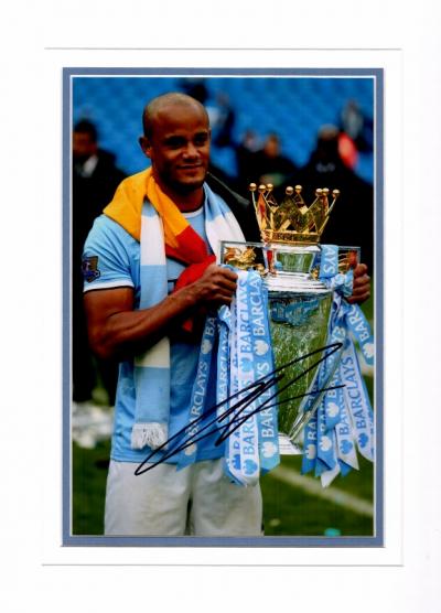 Vincent Kompany signed 12 x 8