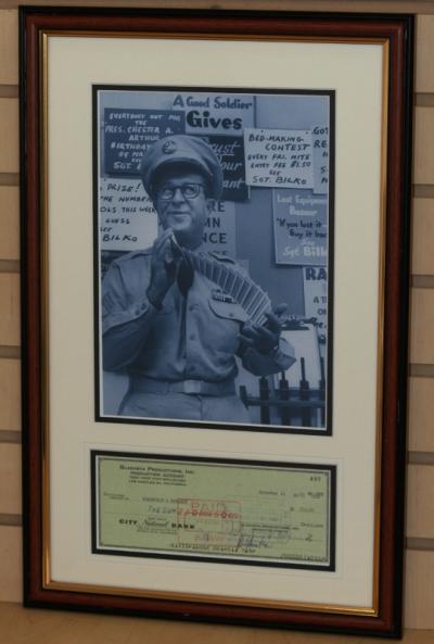 Sgt Bilko signed cheque