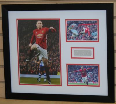 Wayne Rooney signed 12 x 8