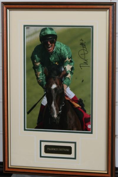 Frankie Dettori signed 12 x 8