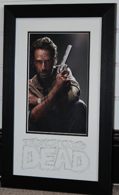 Andrew Lincoln signed 12 x 8