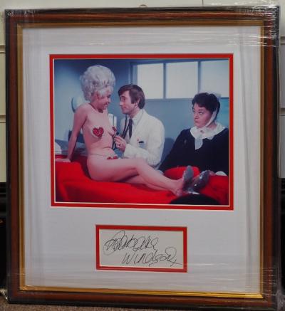 Babs Windsor signed and framed