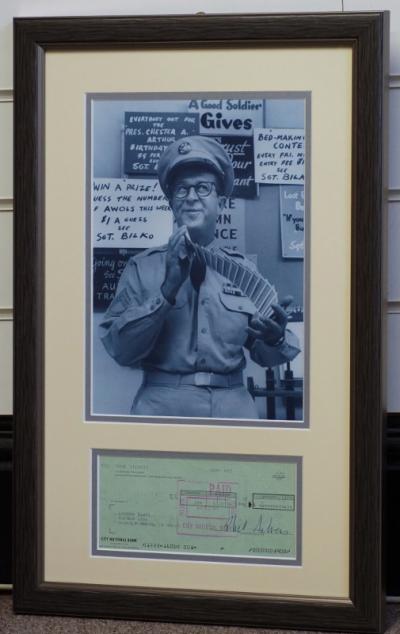 Phil Silvers Bilko signed cheque