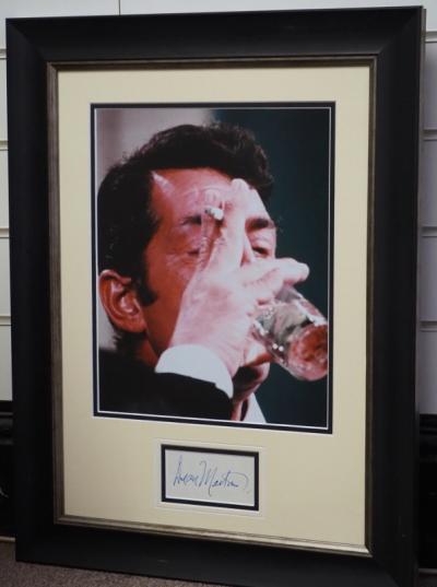Dean Martin signed album page