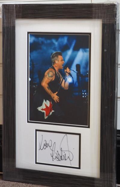 Robbie Williams signed & framed