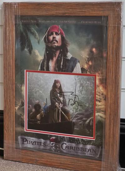 Johnny Depp signed photo
