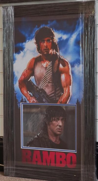 Sly Stallone signed Rambo