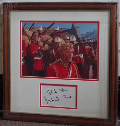 Michal Caine signed Zulu display