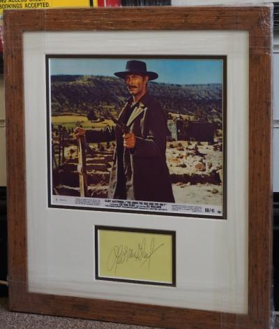 Lee Van Cleef scarce signature