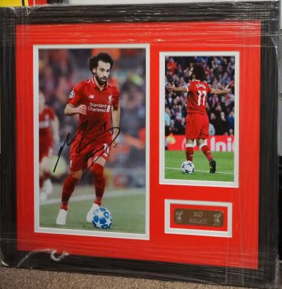 Mo Salah signed 12 x 8 photo