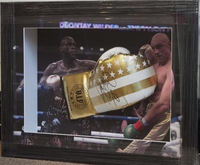 Deontay Wilder signed glove