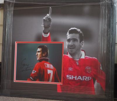 Eric Cantona signed 12 x 8