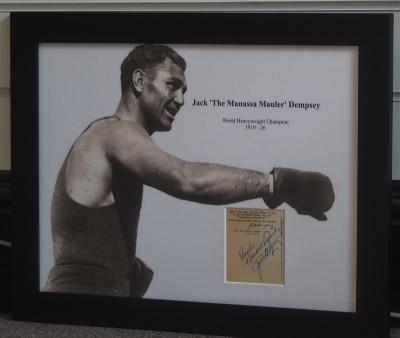 The Manassa Mauler autograph