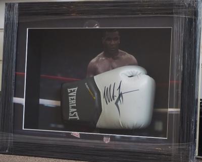 Mike Tyson hand signed glove