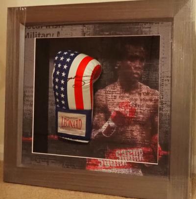 Suger Ray Leonard signed glove