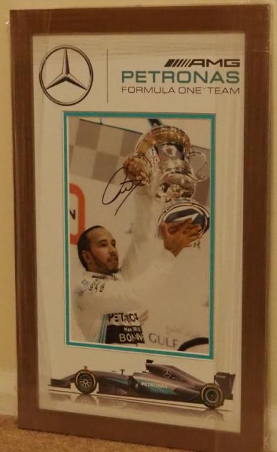 Lewis Hamilton signed photo