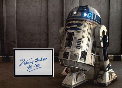 Kenny Baker signed display