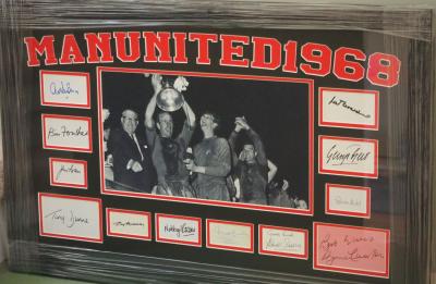 Man Utd 1968 full team signed