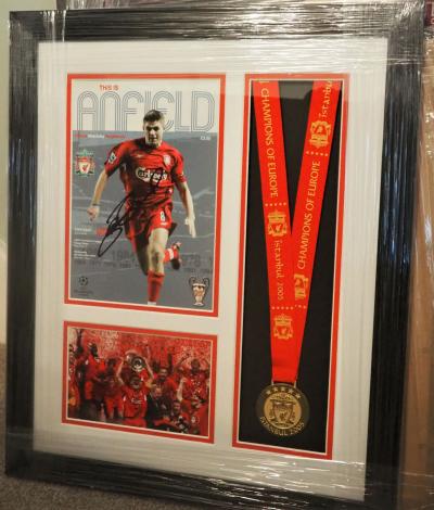 Steven Gerrard signed programme