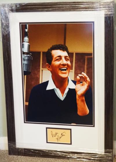 Dean Martin signed album page