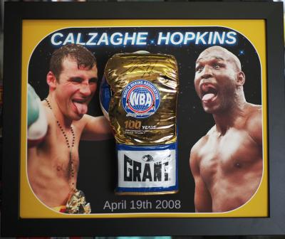 J Calzaghe & B Hopkins glove