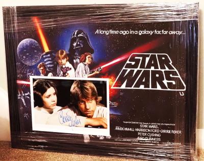 Carrie Fisher hand signed 10 x 8